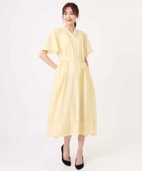 MK MICHEL KLEIN / エムケーミッシェルクラン ロング・マキシ丈ワンピース | [洗える]フレアースリーブ ベルト付きワンピース | 詳細12