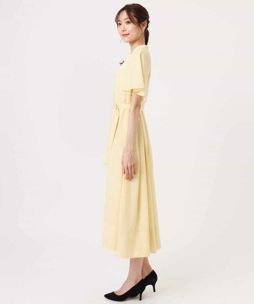 MK MICHEL KLEIN / エムケーミッシェルクラン ロング・マキシ丈ワンピース | [洗える]フレアースリーブ ベルト付きワンピース | 詳細13