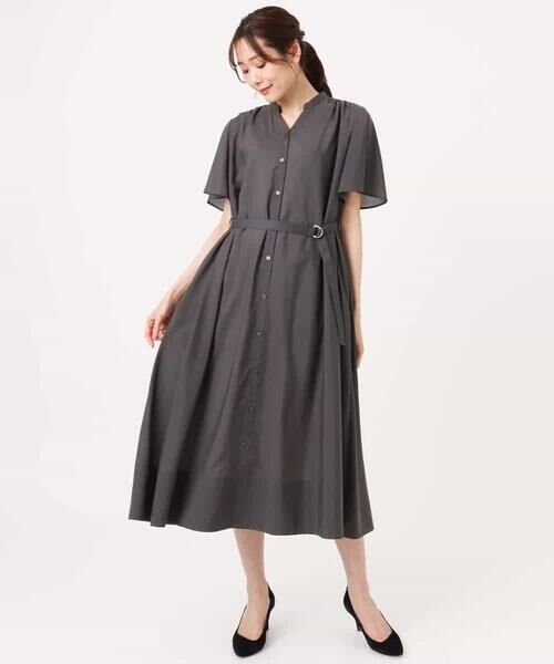 MK MICHEL KLEIN / エムケーミッシェルクラン ロング・マキシ丈ワンピース | [洗える]フレアースリーブ ベルト付きワンピース | 詳細22