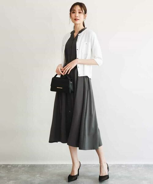 MK MICHEL KLEIN / エムケーミッシェルクラン ロング・マキシ丈ワンピース | [洗える]フレアースリーブ ベルト付きワンピース | 詳細5