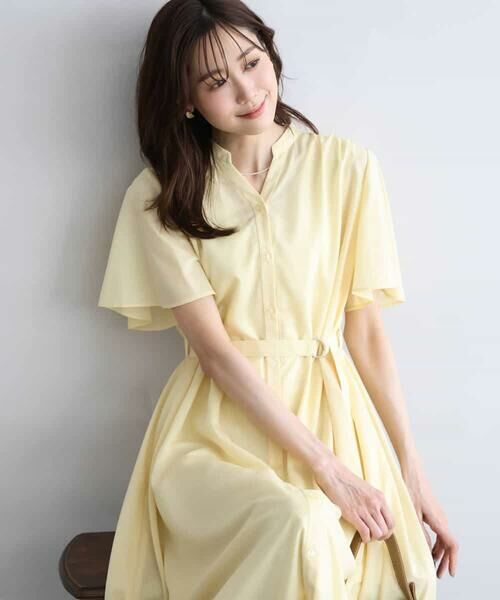 MK MICHEL KLEIN / エムケーミッシェルクラン ロング・マキシ丈ワンピース | [洗える]フレアースリーブ ベルト付きワンピース | 詳細7