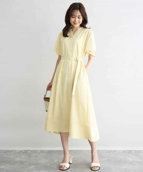 MK MICHEL KLEIN / エムケーミッシェルクラン ロング・マキシ丈ワンピース | [洗える]フレアースリーブ ベルト付きワンピース | 詳細8