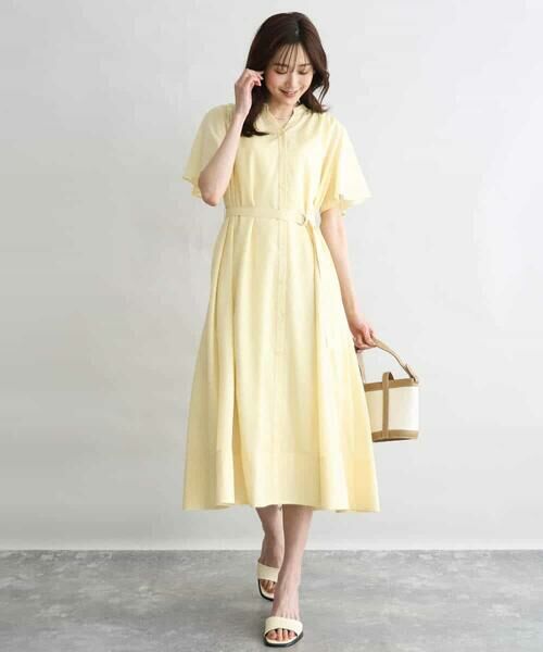 MK MICHEL KLEIN / エムケーミッシェルクラン ロング・マキシ丈ワンピース | [洗える]フレアースリーブ ベルト付きワンピース | 詳細9