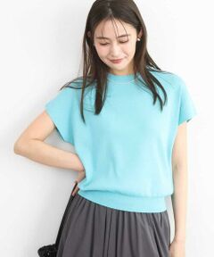 MK MICHEL KLEIN / エムケーミッシェルクラン ニット・セーター | フレンチスリーブニット/接触冷感/UVカット/洗える