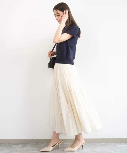 MK MICHEL KLEIN / エムケーミッシェルクラン ニット・セーター | フレンチスリーブニット/接触冷感/UVカット/洗える | 詳細15