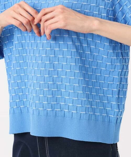 MK MICHEL KLEIN / エムケーミッシェルクラン ニット・セーター | ブロック調クロップド丈ニット/UVカット/洗える | 詳細10