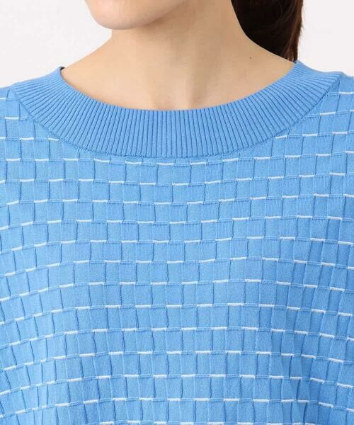 MK MICHEL KLEIN / エムケーミッシェルクラン ニット・セーター | ブロック調クロップド丈ニット/UVカット/洗える | 詳細7
