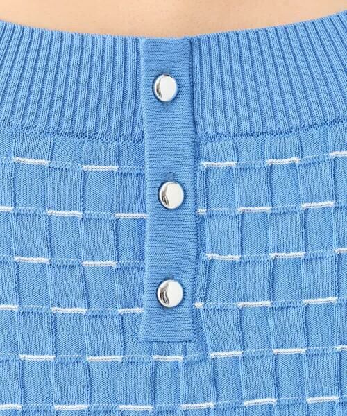 MK MICHEL KLEIN / エムケーミッシェルクラン ニット・セーター | ブロック調クロップド丈ニット/UVカット/洗える | 詳細8