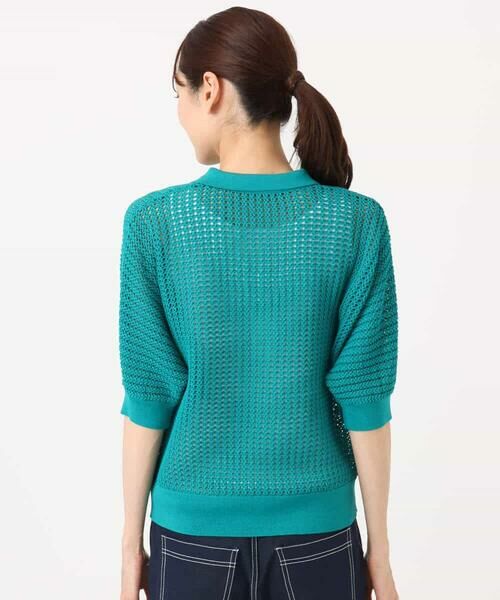 MK MICHEL KLEIN / エムケーミッシェルクラン ニット・セーター | レーシー柄編み衿付きニット/洗える | 詳細16