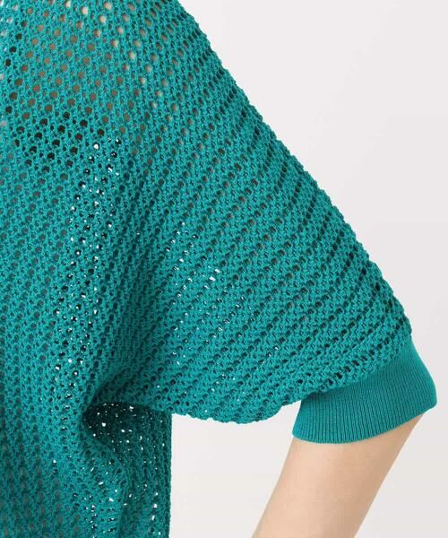 MK MICHEL KLEIN / エムケーミッシェルクラン ニット・セーター | レーシー柄編み衿付きニット/洗える | 詳細18