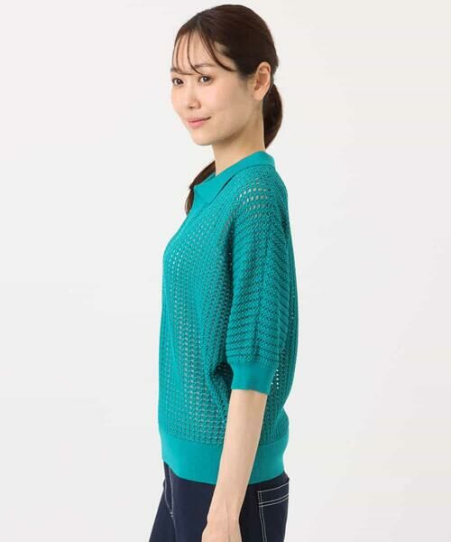 MK MICHEL KLEIN / エムケーミッシェルクラン ニット・セーター | [洗える]レーシー柄編み衿付きニット | 詳細23