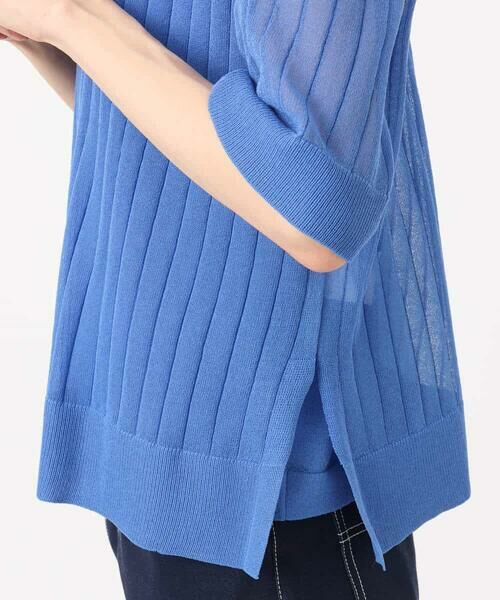 MK MICHEL KLEIN / エムケーミッシェルクラン ニット・セーター | ワイドリブシアーニット×タンクトップ ツインセット/洗える | 詳細24