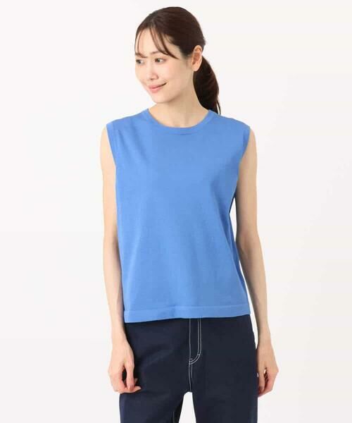 MK MICHEL KLEIN / エムケーミッシェルクラン ニット・セーター | ワイドリブシアーニット×タンクトップ ツインセット/洗える | 詳細26