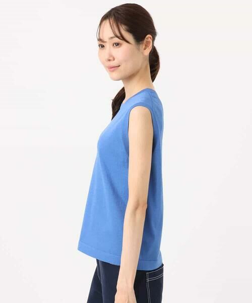 MK MICHEL KLEIN / エムケーミッシェルクラン ニット・セーター | ワイドリブシアーニット×タンクトップ ツインセット/洗える | 詳細27