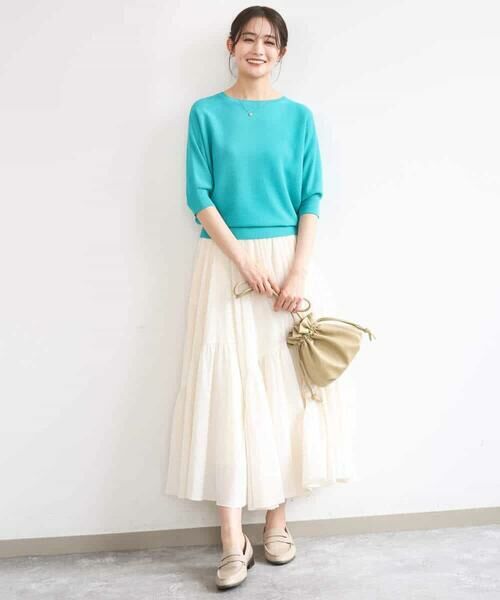 MK MICHEL KLEIN / エムケーミッシェルクラン ニット・セーター | 鹿の子編みドルマンニット/UVカット/洗える | 詳細11