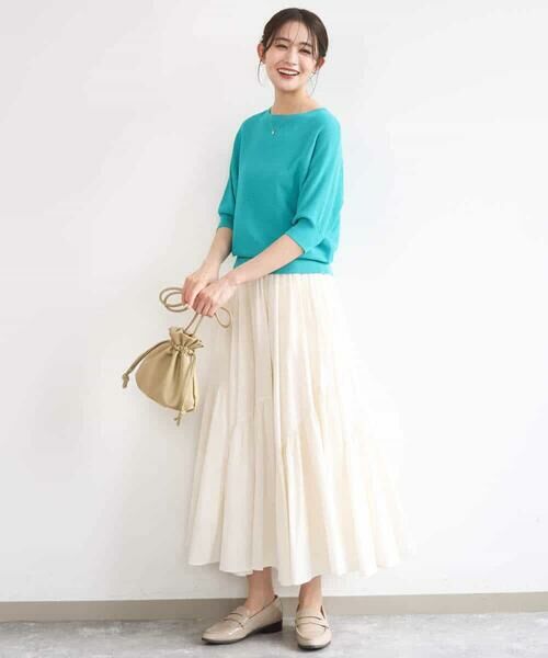 MK MICHEL KLEIN / エムケーミッシェルクラン ニット・セーター | 鹿の子編みドルマンニット/UVカット/洗える | 詳細13