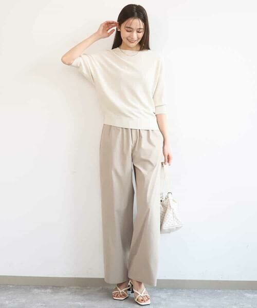 MK MICHEL KLEIN / エムケーミッシェルクラン ニット・セーター | 鹿の子編みドルマンニット/UVカット/洗える | 詳細9