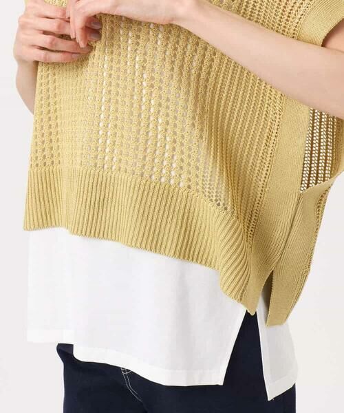 MK MICHEL KLEIN / エムケーミッシェルクラン ニット・セーター | [洗える]メッシュ編みニットベスト×タンクトップ ツインセット | 詳細18