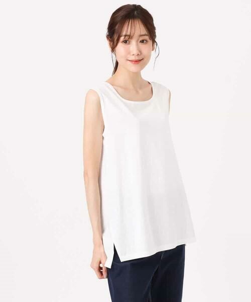 MK MICHEL KLEIN / エムケーミッシェルクラン ニット・セーター | [洗える]メッシュ編みニットベスト×タンクトップ ツインセット | 詳細21