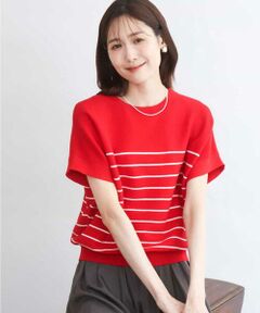 MK MICHEL KLEIN / エムケーミッシェルクラン ニット・セーター | [UVカット/洗える]マリンボーダーニット