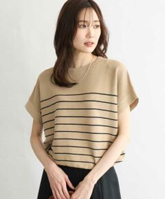 MK MICHEL KLEIN / エムケーミッシェルクラン ニット・セーター | [UVカット/洗える]マリンボーダーニット