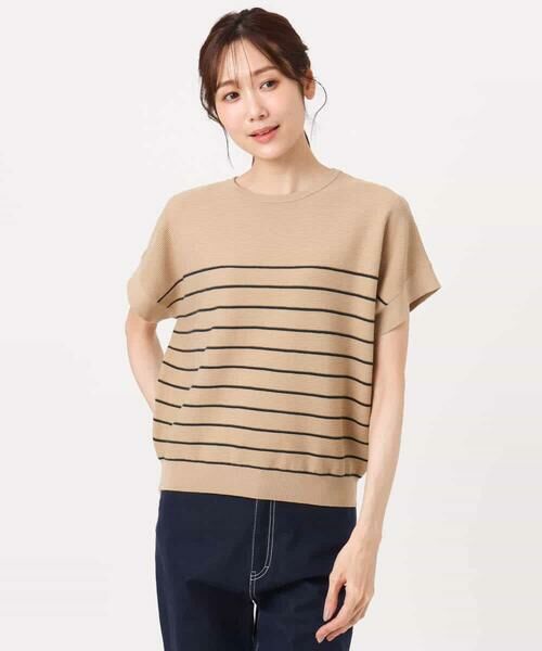 MK MICHEL KLEIN / エムケーミッシェルクラン ニット・セーター | [UVカット/洗える]マリンボーダーニット | 詳細16