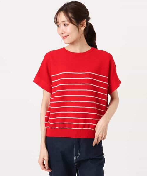 MK MICHEL KLEIN / エムケーミッシェルクラン ニット・セーター | [UVカット/洗える]マリンボーダーニット | 詳細23