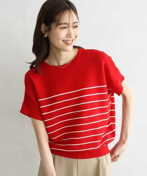 MK MICHEL KLEIN / エムケーミッシェルクラン ニット・セーター | [UVカット/洗える]マリンボーダーニット | 詳細5