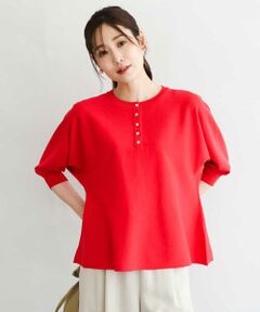 MK MICHEL KLEIN / エムケーミッシェルクラン ニット・セーター | [UVカット/接触冷感/洗える]金釦フレアシルエットドルマンニット