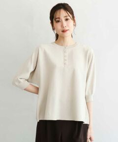 MK MICHEL KLEIN / エムケーミッシェルクラン ニット・セーター | [UVカット/接触冷感/洗える]金釦フレアシルエットドルマンニット