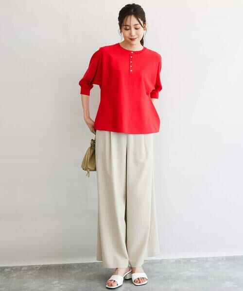 MK MICHEL KLEIN / エムケーミッシェルクラン ニット・セーター | [UVカット/接触冷感/洗える]金釦フレアシルエットドルマンニット | 詳細2