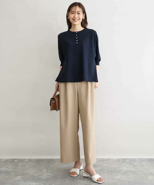 MK MICHEL KLEIN / エムケーミッシェルクラン ニット・セーター | [UVカット/接触冷感/洗える]金釦フレアシルエットドルマンニット | 詳細6