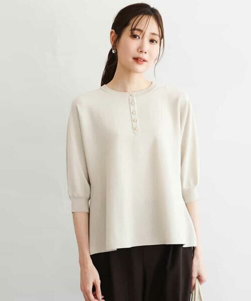 MK MICHEL KLEIN / エムケーミッシェルクラン ニット・セーター | [UVカット/接触冷感/洗える]金釦フレアシルエットドルマンニット | 詳細9