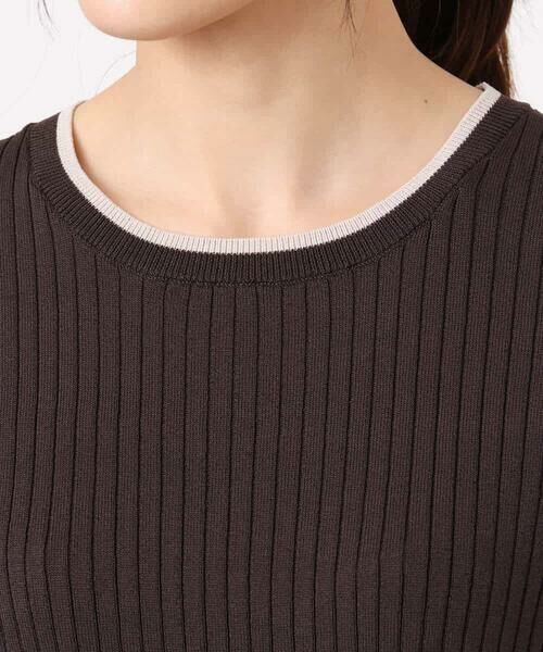 MK MICHEL KLEIN / エムケーミッシェルクラン ニット・セーター | [UVカット/洗える]ワイドリブ配色デザインニット | 詳細23