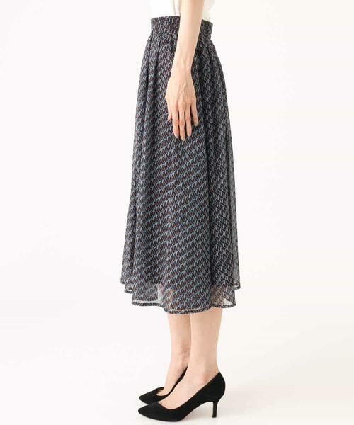 MK MICHEL KLEIN / エムケーミッシェルクラン ロング・マキシ丈スカート | [洗える]幾何柄シフォンスカート | 詳細16