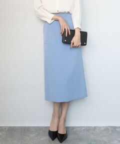 MK MICHEL KLEIN / エムケーミッシェルクラン ロング・マキシ丈スカート | ポケットデザインストレッチタイトスカート/洗える