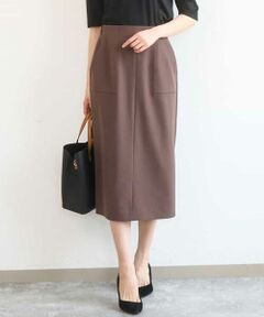 MK MICHEL KLEIN / エムケーミッシェルクラン ロング・マキシ丈スカート | ポケットデザインストレッチタイトスカート/洗える