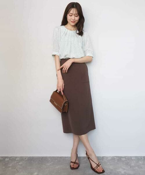 MK MICHEL KLEIN / エムケーミッシェルクラン ロング・マキシ丈スカート | ポケットデザインストレッチタイトスカート/洗える | 詳細15