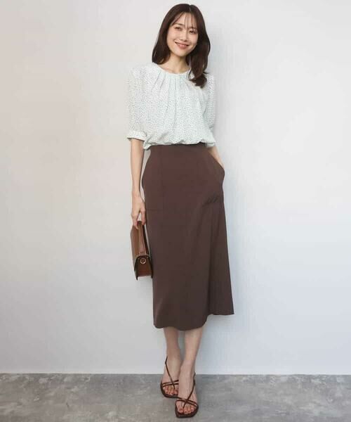 MK MICHEL KLEIN / エムケーミッシェルクラン ロング・マキシ丈スカート | ポケットデザインストレッチタイトスカート/洗える | 詳細17