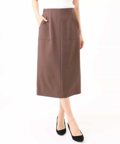 MK MICHEL KLEIN / エムケーミッシェルクラン ロング・マキシ丈スカート | ポケットデザインストレッチタイトスカート/洗える | 詳細21