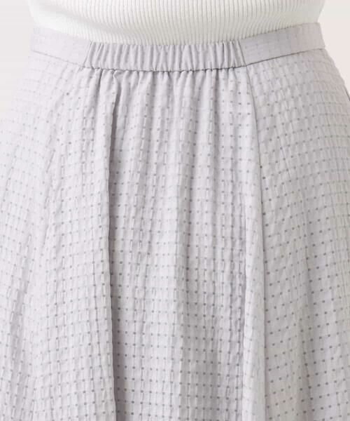 MK MICHEL KLEIN / エムケーミッシェルクラン ロング・マキシ丈スカート | シアーチェック柄フレアスカート/洗える | 詳細17