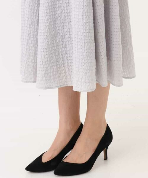 MK MICHEL KLEIN / エムケーミッシェルクラン ロング・マキシ丈スカート | シアーチェック柄フレアスカート/洗える | 詳細20