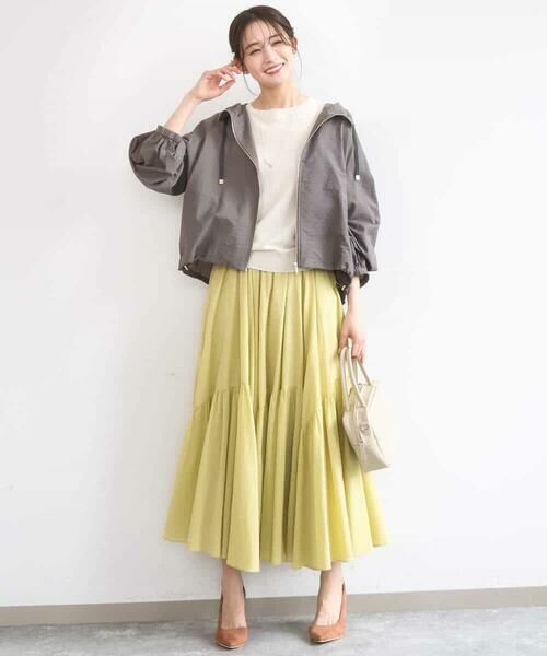 MK MICHEL KLEIN / エムケーミッシェルクラン ロング・マキシ丈スカート | コットンシフォンギャザースカート/洗える | 詳細10