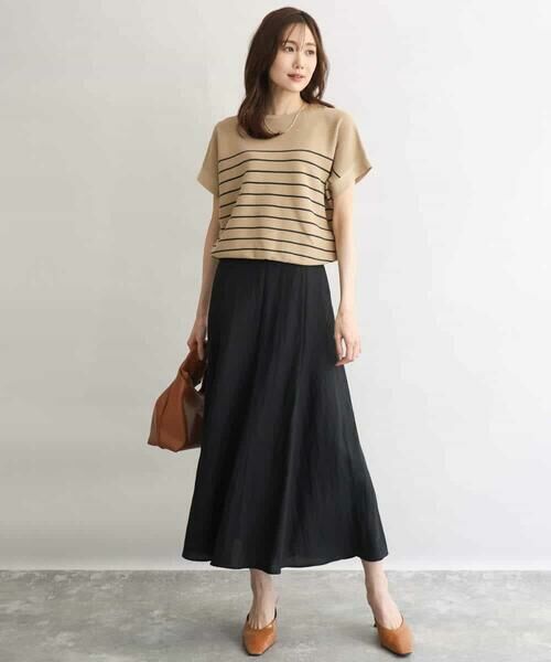MK MICHEL KLEIN / エムケーミッシェルクラン ロング・マキシ丈スカート | [UVカット/洗える]リネン混フレアースカート | 詳細16