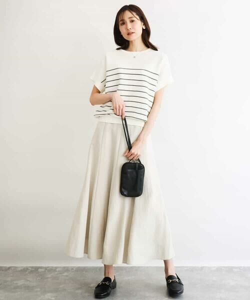 MK MICHEL KLEIN / エムケーミッシェルクラン ロング・マキシ丈スカート | [UVカット/洗える]リネン混フレアースカート | 詳細26