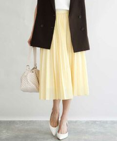 MK MICHEL KLEIN / エムケーミッシェルクラン ロング・マキシ丈スカート | [洗える]プリーツデザインスカート