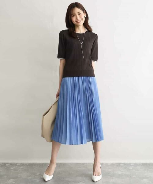 MK MICHEL KLEIN / エムケーミッシェルクラン ロング・マキシ丈スカート | [洗える]プリーツデザインスカート | 詳細12