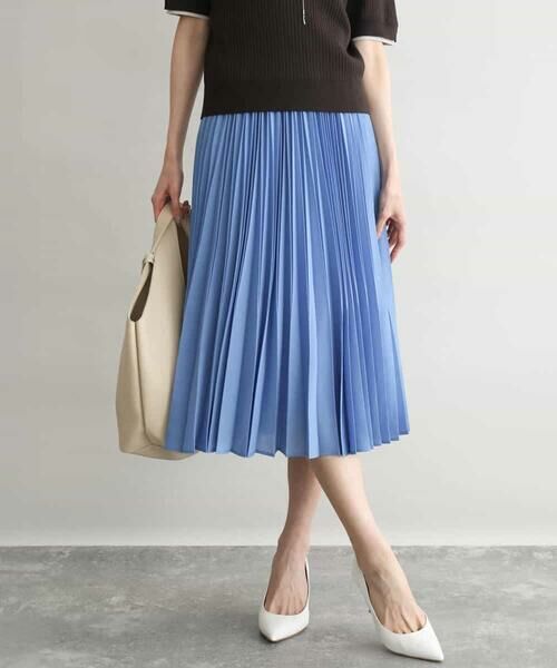 MK MICHEL KLEIN / エムケーミッシェルクラン ロング・マキシ丈スカート | [洗える]プリーツデザインスカート | 詳細9