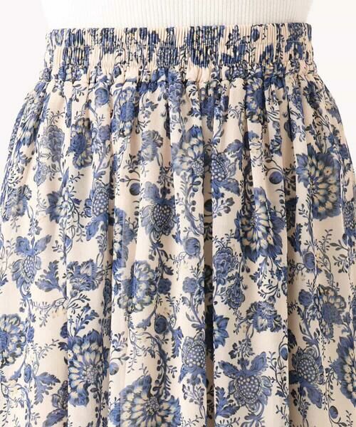 MK MICHEL KLEIN / エムケーミッシェルクラン ロング・マキシ丈スカート | [洗える]更紗プリント花柄シフォンスカート | 詳細24