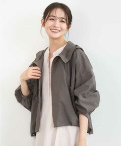 MK MICHEL KLEIN / エムケーミッシェルクラン その他アウター | フーデットライトブルゾン/洗える